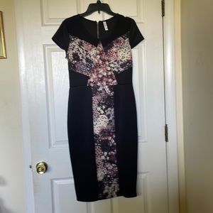 Xhilaration black dress size large pencil style zip up back.